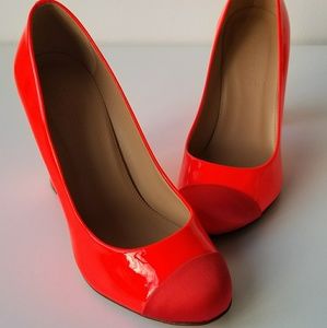 J Crew Neon and Satin Pumps